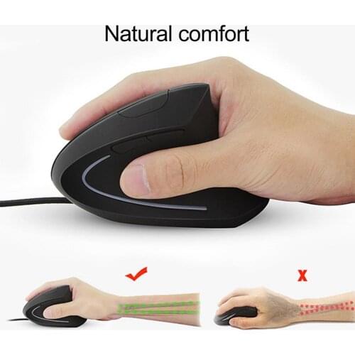 Wired Right Hand Vertical Mouse Ergonomic Gaming Mouse 800 1200 200 3200 DPI USB Optical Wrist Healthy Mice Mause For PC Compute