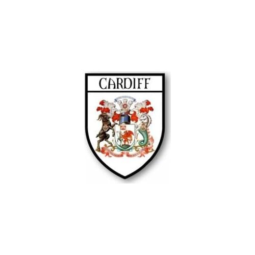 Sticker Car Motorbike Adhesive Souvenir Coat of Arms Vinyl Cardiff R2 Stickers for Laptops, Office Supplies, Motorcycles, Cars