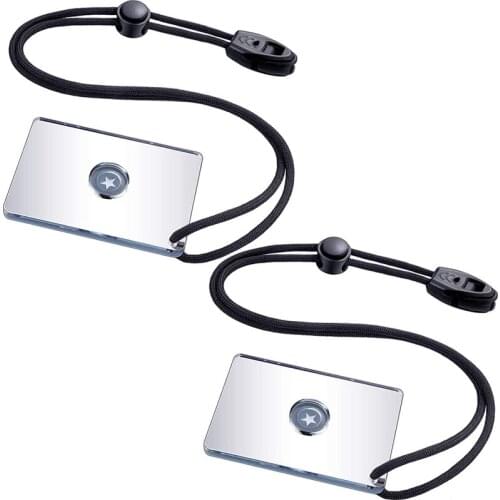 NEW-2 Pcs Signal Mirror Survival Reflective Mirror 2 X 3 Inch Send Remotely PFD Mirrors Outdoor Survival Signal Mirror