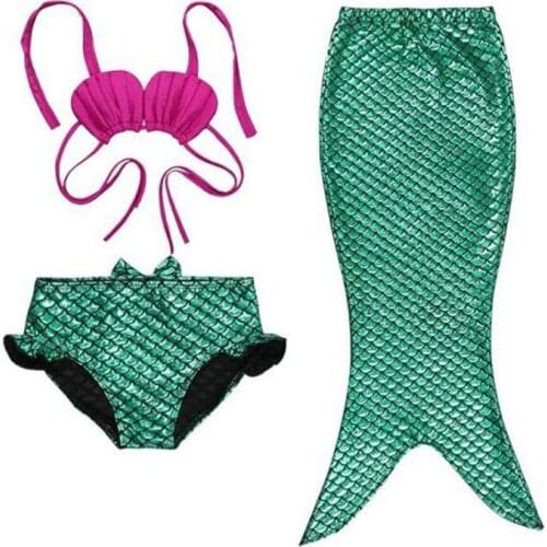 2020 New Three Pieces European Popular Cute Mermaid Dress Bikini Swimsuit Girl Swimwear For Girls Bathing Suit