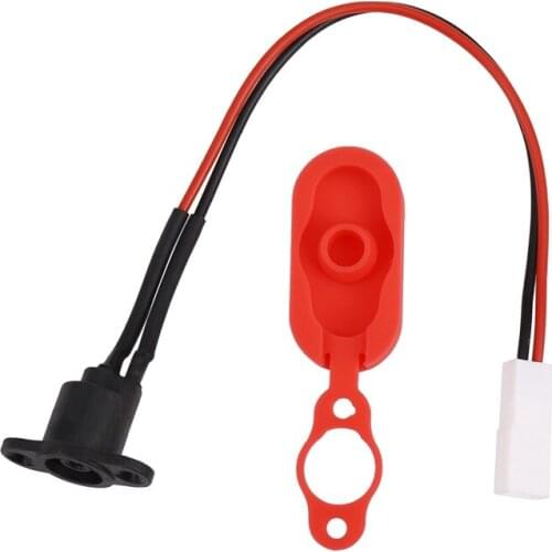 For Xiaomi Mijia M365 Electric Scooter Charging Hole Cover with Charging Cable Charging Port Plastic Waterproof Cover