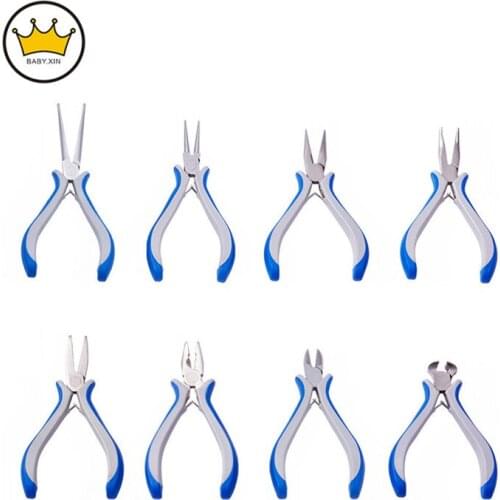8pcs/sets Hot Pliers Jewelry making Tools Equipments Carbon-Hardened Steel Multi Usage Pliers Beads Making Tool
