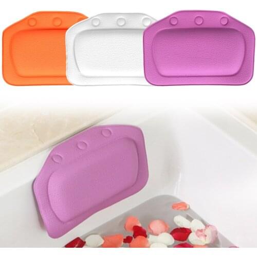 21*31cm Neck Bathtub Cushion Bath Accessories SPA Bath Pillow Home Bathtub Pillow Soft Headrest With Suction Cup