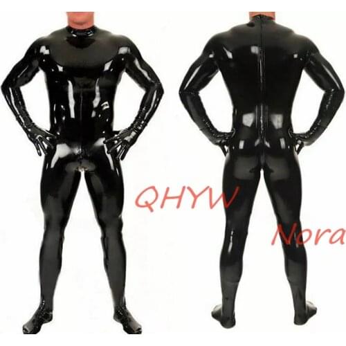 Sexy Latex Man Body Catsuit with Gloves&socks Back Zippers Alice In Wonderland Costume Adult Cosplay Costume Anime Cosplay