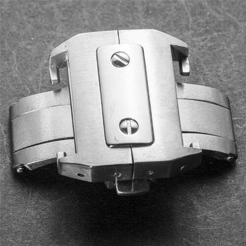 Watch Buckle 316L Stainless Steel Brushed Butterfly 18/21mm Fold Buckle Clasp For Cartier Santos 100 Series+ Free Tools