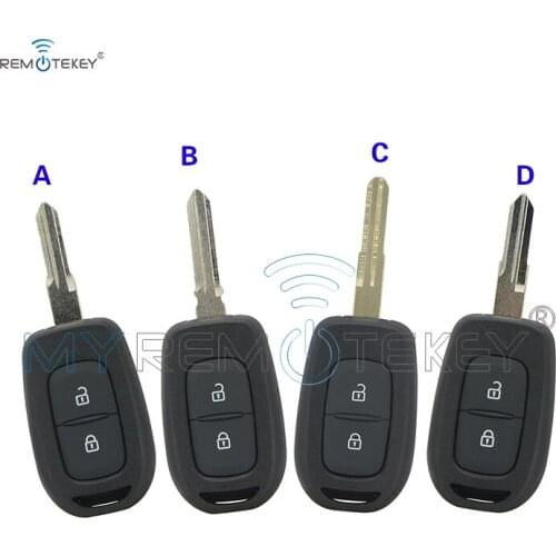 Remtekey FSK model 2 button 433Mhz VAC102 blade for Renault Duster Kwid Sandero Logan key AES-4A Chip car key 2013-2018