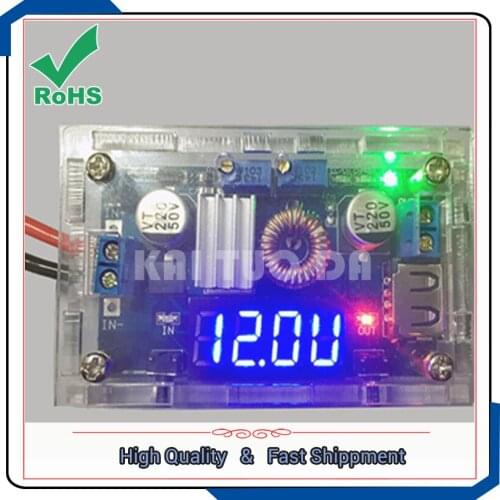With a housing 5A constant voltage constant current BUCK step down module with voltage current power display LED driver