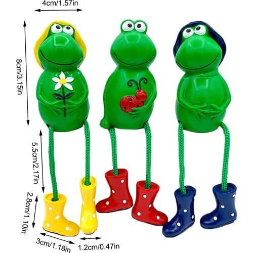 Gardening Sitting Frog Figurines Cute Home Decorative Statue Feet Frogs Sculptures Home Decor Garden Decoration Yard Ornaments