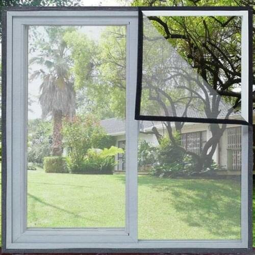 Velcro Self-Adhesive Window Screen Mesh DIY Adjustable Custom Fiberglass Fits Door Frame Summer Anti Mosquito Bug Insects TJ2219