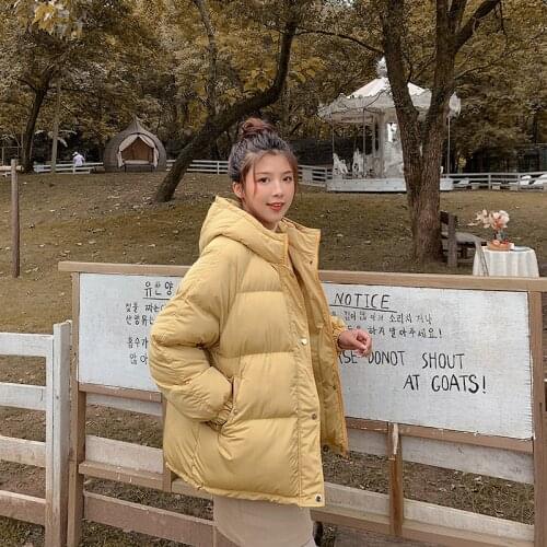 Warm Winter Jacket Woman Black Parka Sweet Preppy Style Thicked Loose Short Cotton Padded Jackets Coats Women Autumn Coat 2020