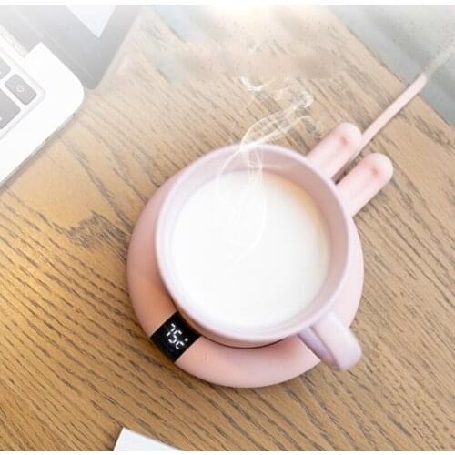20W Cup Heater Warmer Pad Hot Plate Smart Thermostatic Cup Coaster Heating Mat Pad for Coffee Milk Tea 3 Gear Temperature Show