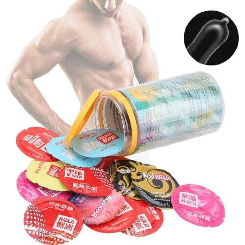 VATINE 8 In 1 Ultra Thin Condoms Natural Latex Rubber Ice and Fire Dotted Condoms for Men Erotic Goods