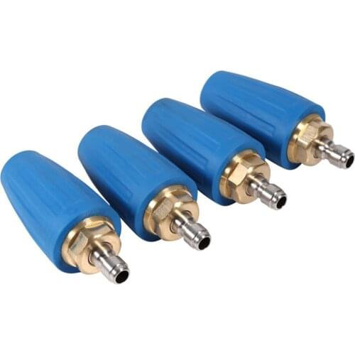 Rotating Turbo Nozzle 1/4" 4 Types Quick Connect High Pressure Washer Cleaner Accessories Spray 360 Degree Turbo Nozzles 3000PSI