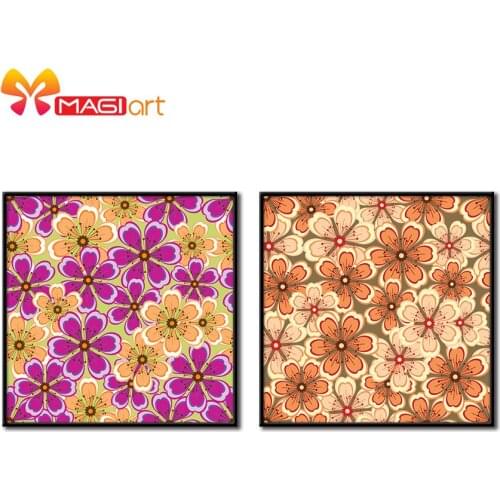 Cross stitch kits Embroidery needlework sets 11CT water soluble canvas patterns 14CT Flower painting Six Leaf Clover-NCMF044