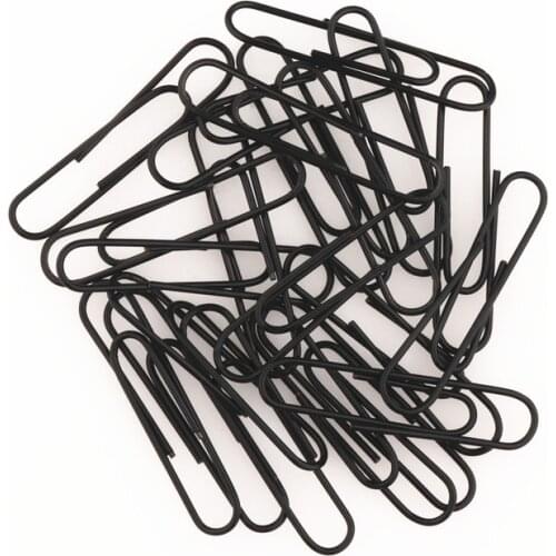 High Quality Black Notebook Bookmark binder Paperclips Accessories Paper Clips Binding Office Stationary Supplies