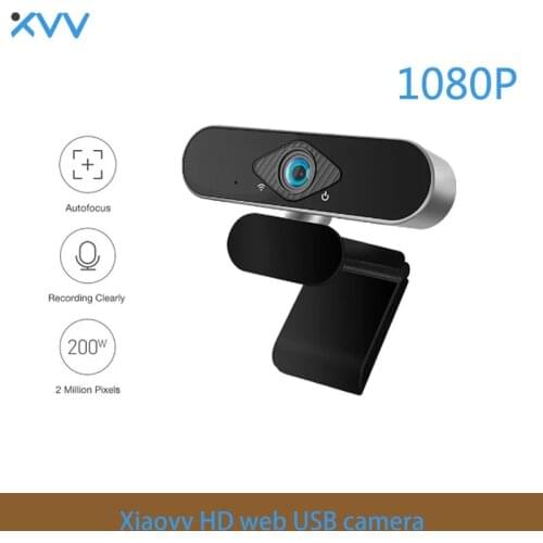 Xiaovv USB Web Camera 1080p HD Auto Focus 150 Degree Wide Angle Noise Reduction Micro Webcast YouTube FaceTime Online Meeting