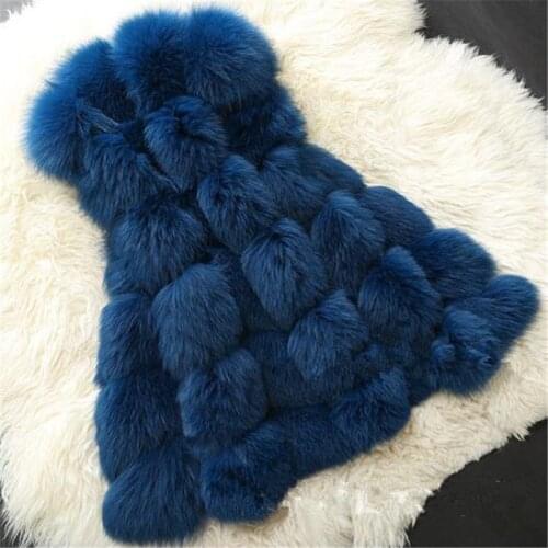 Woman Plus Size Thick Imitation Fox Fur Sleeveless Jackets Oversized Warm Mink Coats Imitation Warm Waistcoat Vests Long Gilet