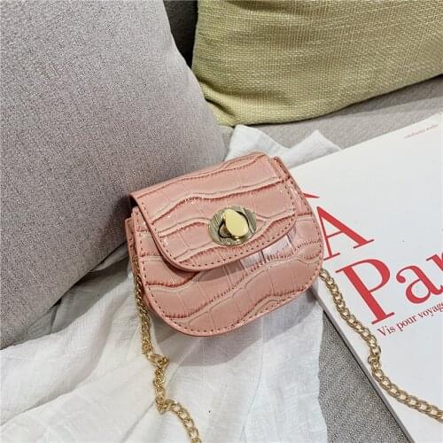 3-12Y Baby Girls Bags Kids Childrens New Fashion Wild Chain Princess Diagonal Cross Bag Children Portable Bucket Bag