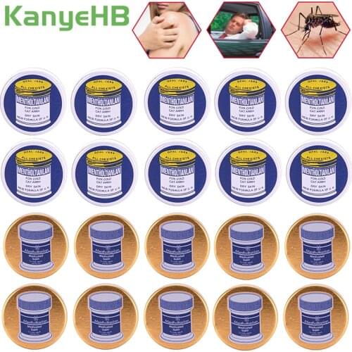 10pcs Relief Headache Cool Ointment Menthol Balm Refreshing Cream for Muscle Rub Aches Arthritis Insect Stings Medical Plaster