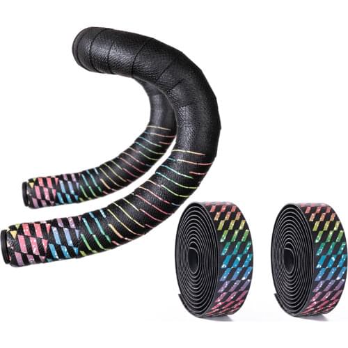 RYET Road Bike Handlebar tapes Rainbow color EVA PU Tape Durable Shock-Proof Bar tape