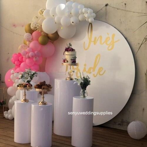 1pcs/4pcs) differents size )white acrylic Frame Laser Cut Wedding Cake Plinth Stand for party senyu2137