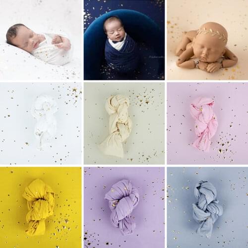 40*170cm Infant Starry Wrap Blanket Backdrop Newborn Photography Props Blanket Fabrics Cloth Baby Photo Shoot Studio Accessories