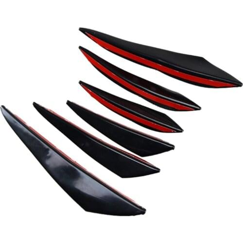 Universal Pvc Car Front Bumper Lip Protector Rear Diffuser Auto Spoiler Splitter Wing Protection Guard 6PCS