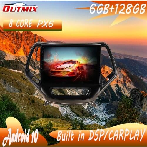 Android10.0 GPS Navigation Radio Player 6G RAM+128G ROM For JEEP Cheroki 2014-2018 Video Player Stereo Head uint Free in carplay