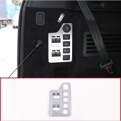 Car ABS Chrome Trunk Electric Adjustment Button Frame Cover Trim Refit Parts Accessories For Land Rover Discovery 5 LR5 2017