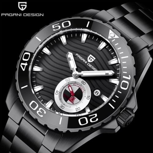 PAGANI DESIGN New Mens Mechanical Watch for Men Fashion Ceramic Bezel Stainless Steel Waterproof Watch Sapphire Automatic Watch
