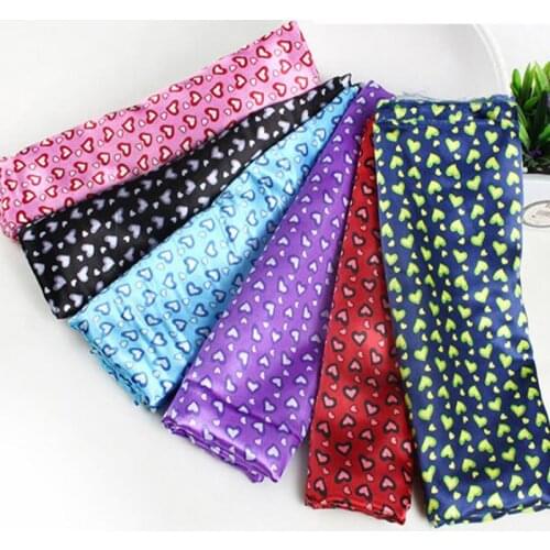 Decoration Craft Fabric Satin Tissue Heart Print Ribbon Material Glossy Charmeuse Polyester Tilda Scarf Material