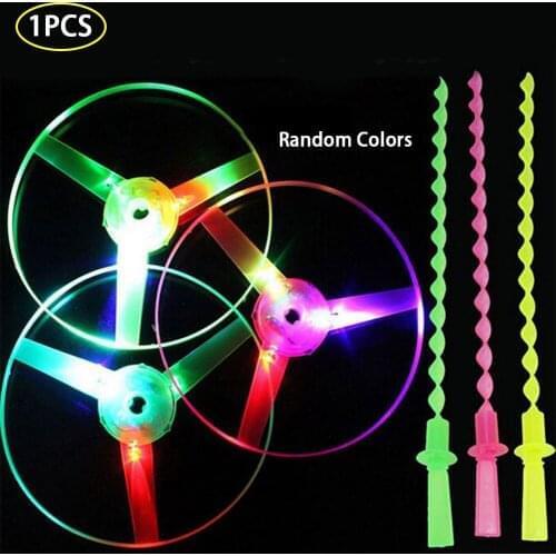 Children LED Night Lighting Glowing Hand Push Flying Luminous Flying Children Toys Outdoor Gifts for boys and girls