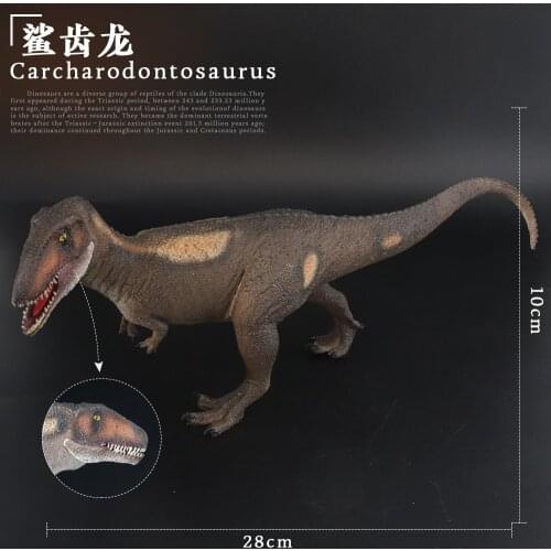Prehistoric Jurassic Dinosaurs World Carcharodontosaurus Big Size Animals Model Action Figures PVC High Quality Toy For Kids