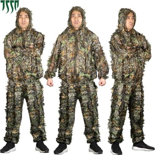 Kapuze Jacke Invisibility Cloak Camouflage suit Outdoor Ghillie Anzug Camouflage Kleidung Dschungel Anzug CS Ausbildung Verlässt