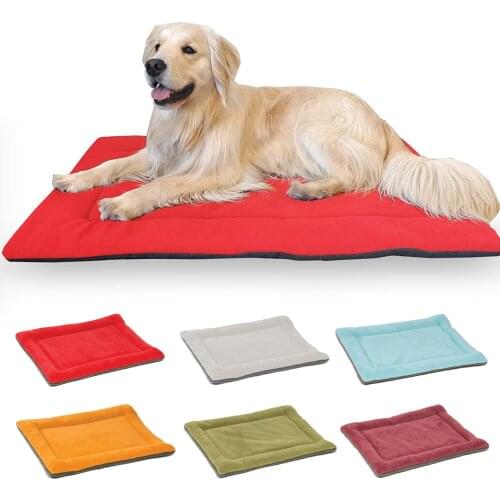 Dog Bed Mat Warm Soft Fleece Washable House Sleeping Cushions For Small Medium Dogs Cats Pet Sofa Floor Mats Blanket Products