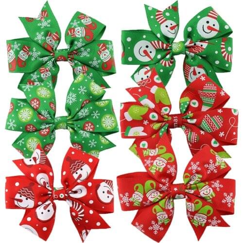 6pcs Fashion Baby Girl Cute Supreme Headband Bebe Kids Bow Headbands Girls New Hair Band Accessories Christmas Santa Headwear