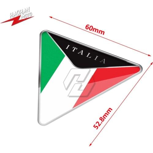 For Ducati Aprilia Piaggio Vespa Honda Yamaha Kawasaki Suzuki Decals 3D Motorcycle Decal Italy Flag Frame Sticker