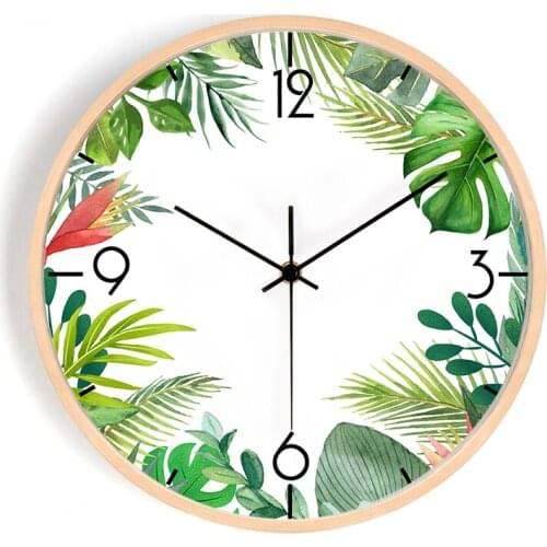 Simple modern wall clock silent large Classic fashion wood nordic wall clock horloge murale living room decoration BD50WC