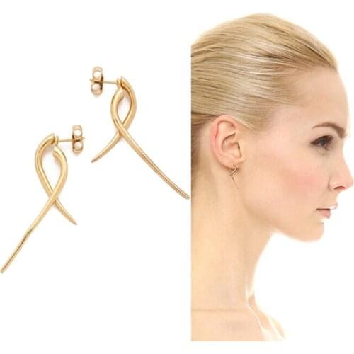 Hot Sale Brand Punk Gold Stud Earring New Fashion Jewelry Star Earrings For Women