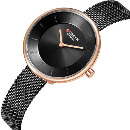 Luxury Women Steel Mesh Watch Classic Wristwatch CURREN Fashion Casual Quartz Womens Bracelet Clocks Relogio Feminino 9030