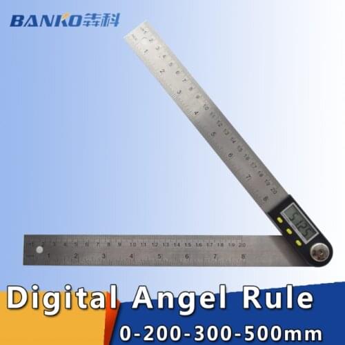 200 300mm 12" Digital Angle Ruler Finder Meter Protractor Inclinometer Goniometer Electronic Angle Gauge Stainless Steel