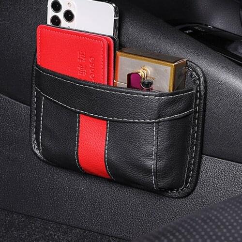 Universal car adhesive PU leather storage box for Mercedes-Benz A B C E S G M ML GLK CL CLK CLS E GL R SL SLK SLS-class AMG
