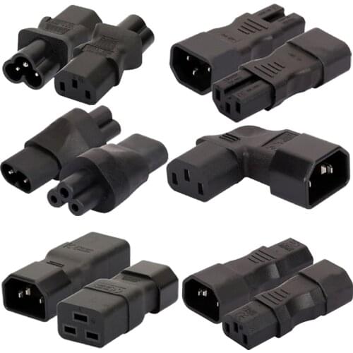 Universal IEC320 C13 C14 to C5 C6 C7 C8 C19 C20 C21 Convert Connector UPS PDU Male to Female EU US power plug adapter Socket