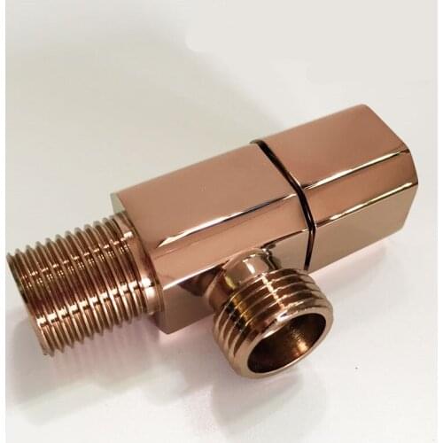Filling Valves Brass Angle Valves 1/2"Male x 1/2" Male Bathroom Bidet Valve Bathroom Accessories Gold Rose gold Black Chrome