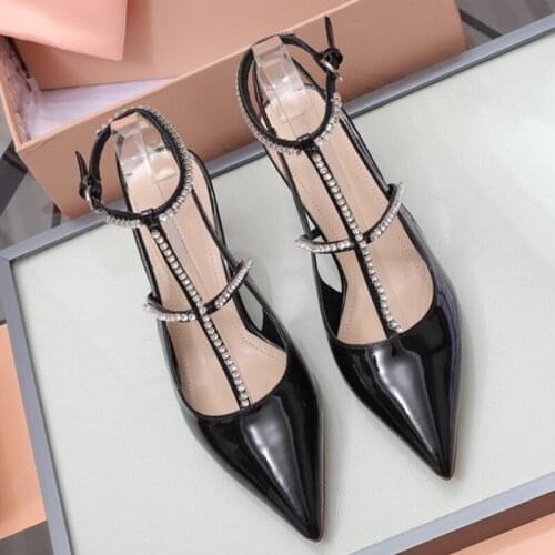 Women Shoes Pointed Toe 5.5cm Heel Brand Designer Fashion Female Summer Shoes Free Shipping