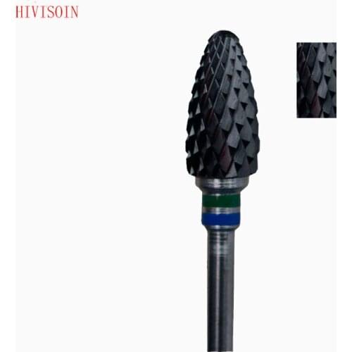 1Pcs/Lot Bullet Shape- Cross Cut - Black Zirconia Ceramic Dental Lab Burs - ISO 272 (C) 1401.060