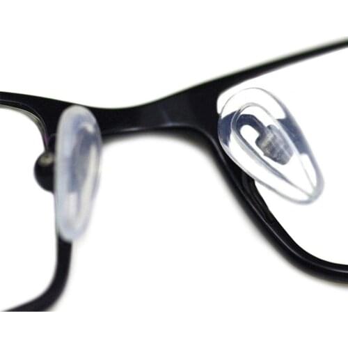 NEW 1Pair=2pcs Clear Silicone Nose Pads For Glasses Nose Pads Glasses Accessory Soft Nose Pads Oval Screw On Nose Pad Tools