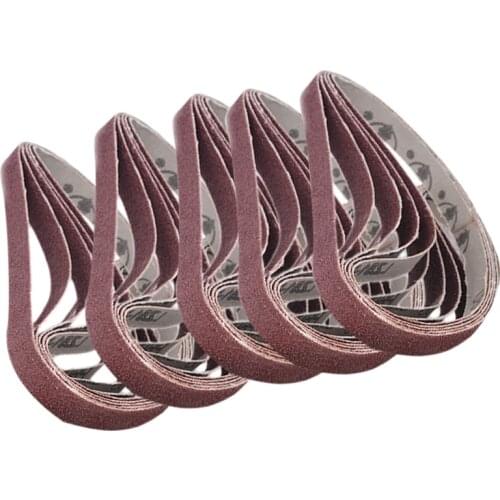 20pcs Grinding Sanding Belts 40, 60, 80, 120 Grit Alumina Sanding Belts For Various Types Belt Drive Sander Wood Metal Polishing