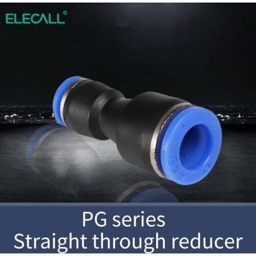 ELECALL 5pcs pneumatic fittings quick connector PG 4 6 8 10 12 MM Straight Push Air Quick Fitting Plug Socket connectors