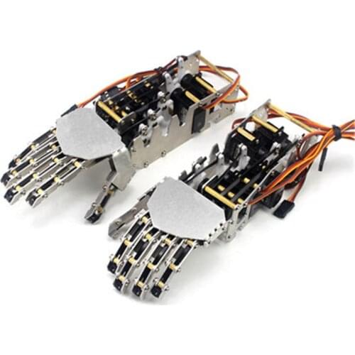 5 Dof Metal Hand Palm Bionic Mechanical Finger Humanoid Robot 5 Axis Small Servo Manipulator Gripper Claw DIY STEM Toy Parts